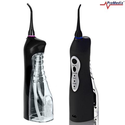 Irygator bezprzewodowy Promedix, dentystyczny, stomatologiczny do zębów, zapasowe końcówki , kolor czarny, PR-770 B