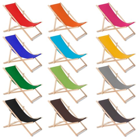 Leżak klasyczny bukowy GreenBlue GB183 pomarańczowy