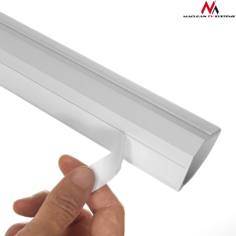 Listwa maskująca Maclean, Kanał kablowy, Z taśmą , Biała, 1.5m 56*32mm, MCTV-576
