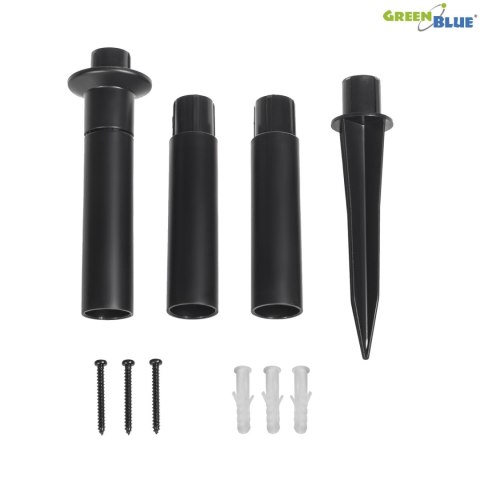 Solarna lampa GreenBlue, wolnostojąca, ogrodowa, kula 25x25x58cm, RGB LED, GB165