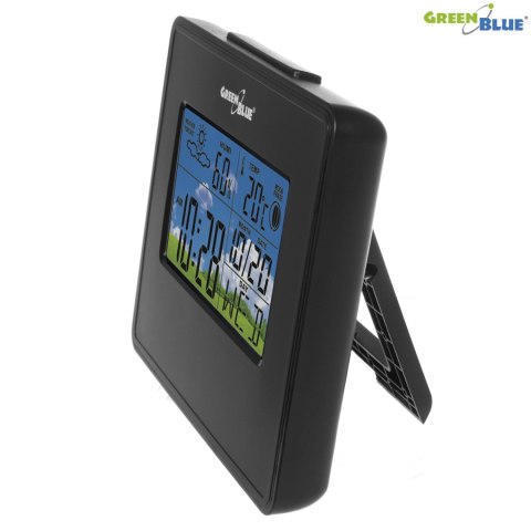 Stacja pogody zegar kalendarz fazy księżyca GreenBlue GB148B black
