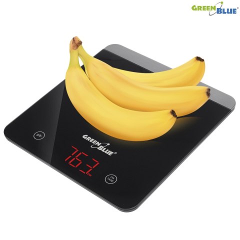 Waga kuchenna cyfrowa LED czarna GreenBlue GB171 min 1g max 5000g