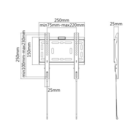 Uchwyt naścienny uniwersalny do LED TV (23-42") LP42-22F