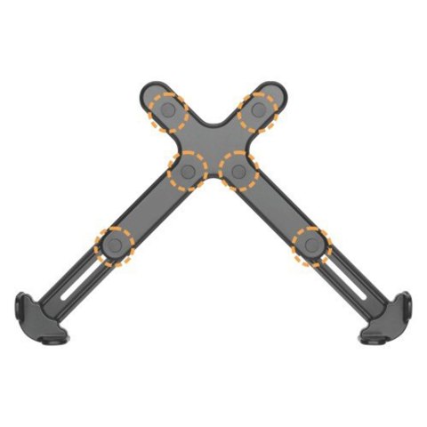 Regulowany uchwyt do laptopa kompatybilny z uchwytami biurkowymi Maclean, do pracy stojąco siedzącej, 11"-17", MC-836