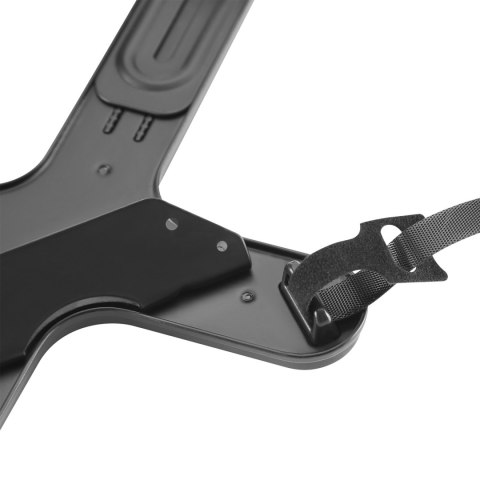 Regulowany uchwyt do laptopa kompatybilny z uchwytami biurkowymi Maclean, do pracy stojąco siedzącej, 11"-17", MC-836