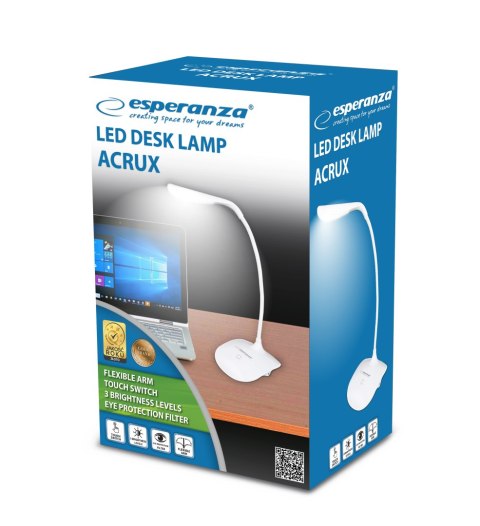 ELD103W Esperanza lampka biurkowa led acrux biała
