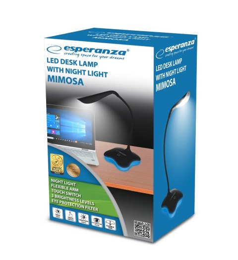 ELD105K Esperanza lampka biurkowa led mimosa czarna