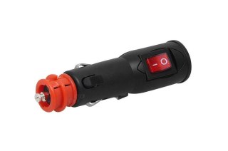 Wtyczka gniazda zapalniczki z włącznikiem euro din 12v 24v amio-02051