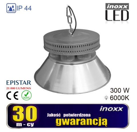 Lampa przemysłowa led 300w high bay cob 27 000lm 6000k zimna