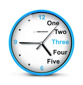 EHC014B Esperanza zegar ścienny prague niebieski