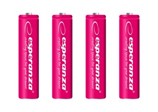 EZA102R Esperanza akumulatorki ni-mh aaa 1000mah 4szt. czerwone