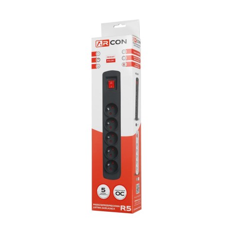 Listwa zasilająca R5 5g 3m czarna ARcon
