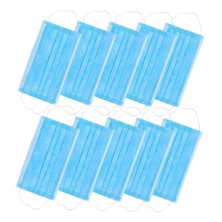 Maseczki medyczne CE EN 14683:2019 - zestaw - kolor niebieski 10 sztuk Promedix PR-280 BFE 98%