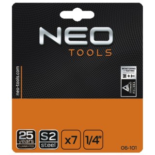 Końcówki wkrętakowe z uchwytem, zestaw 7 szt.