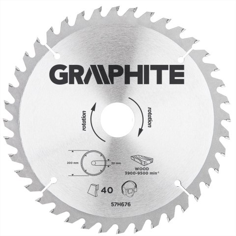 Tarcza do pilarki, widiowa, 200 x 30 mm, 40 zębów