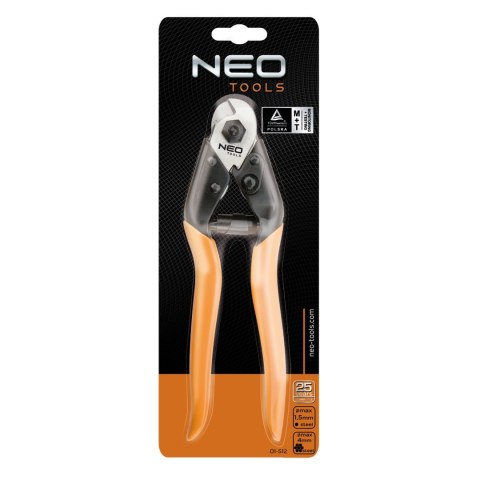 Obcinak do drutów i linek stalowych 190 mm