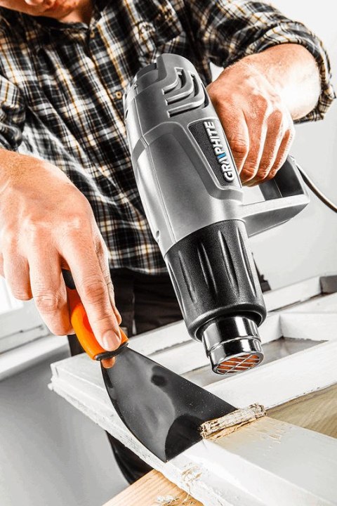 Opalarka 2000W, zakres temperatur: I: 25°C, II: 80-600°C, III: 80-600°C, walizka