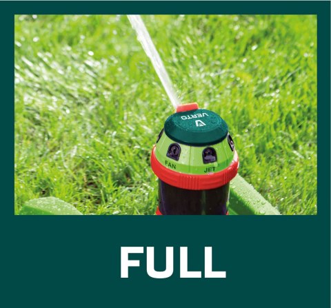 Zraszacz sektorowy, 6- funkcyjny z napędem, regulowany zasięg