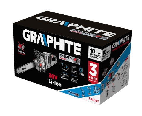 Pilarka łańcuchowa bezszczotkowa aku Energy+ 36V, Li-Ion, prowadnica 14" (350 mm), bez akumulatora