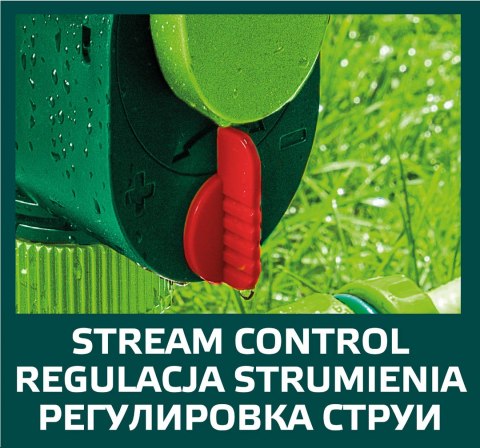 Zraszacz oscylacyjny z wielokierunkową regulacją zasięgu, powierzchnia zraszania do 208 m2