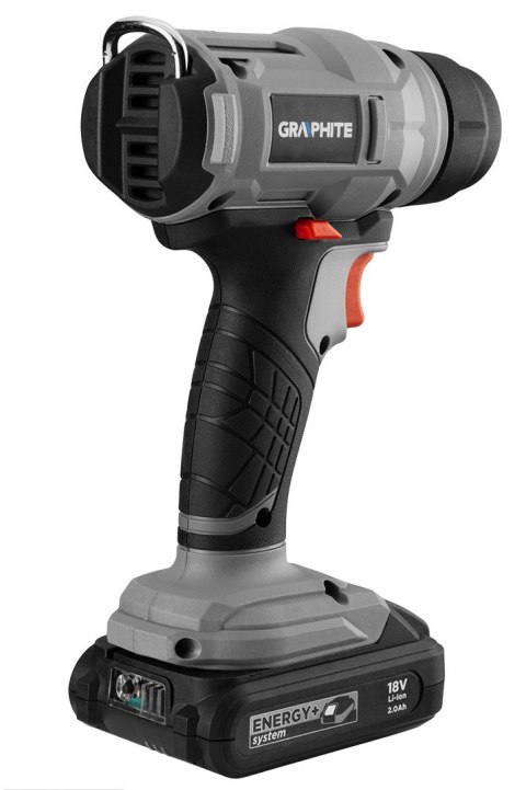 Opalarka akumulatorowa 18V Energy+, Li-Ion, zakres temperatur 550°C, bez akumulatora