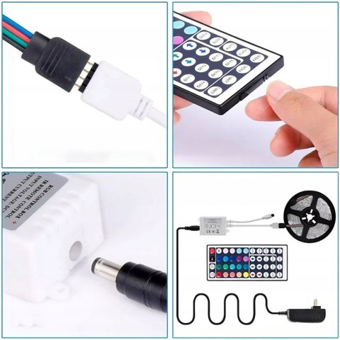 Taśma LED SMD RGB kolorowa wodoodporna PILOT - 5 m