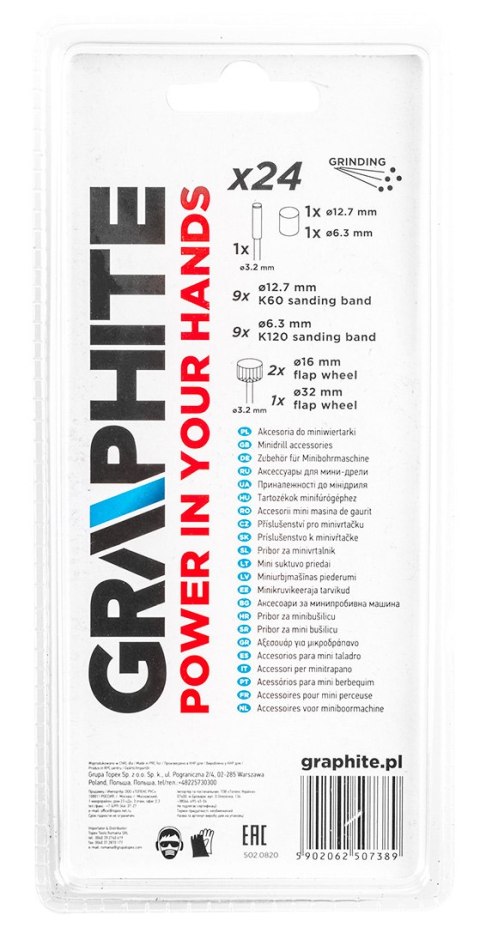 Akcesoria do miniszlifierki, taśmy szlifierskie, ściernice listkowe, zestaw 24 szt.