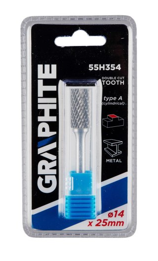 Frez do metalu HM, typ A (walcowy), 14 x 25 mm, trzpień 6 x 45 mm