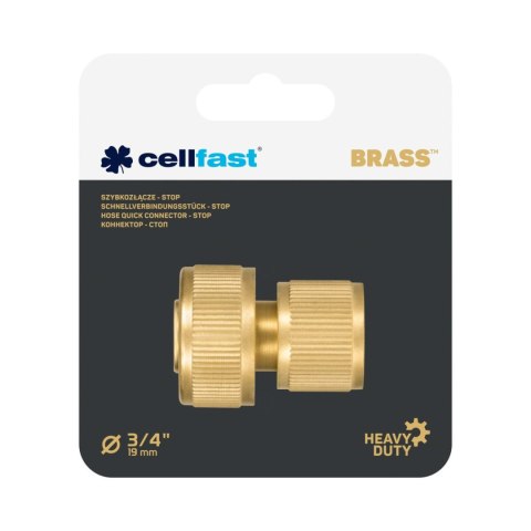 Szybkozłącze stop 3/4" Cellfast Brass mosiądz