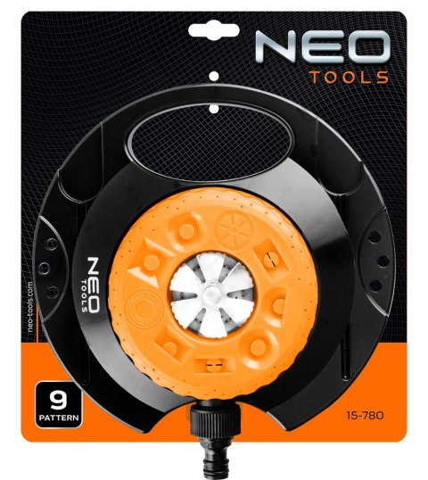 Zraszacz ogrodowy, 9 funkcyjny, ze szpilkami do montażu