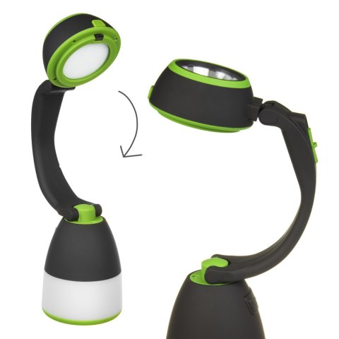 Lampa LED 3w1 Maclean, kempingowa, biurkowa, latarka, 1W, 60-200lm, Cold White 6000K, zasilanie 3xAA 1,5V, MCE294