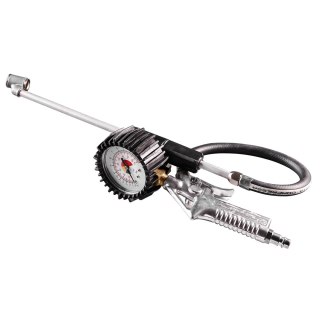 Pistolet do pompowania z manometrem śr. 63 mm, długa końcówka