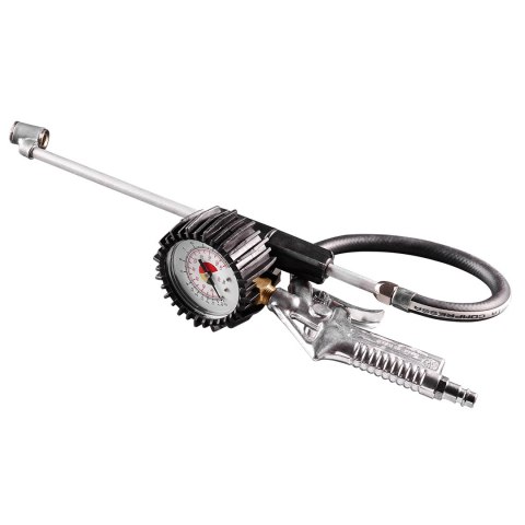 Pistolet do pompowania z manometrem śr. 63 mm, długa końcówka