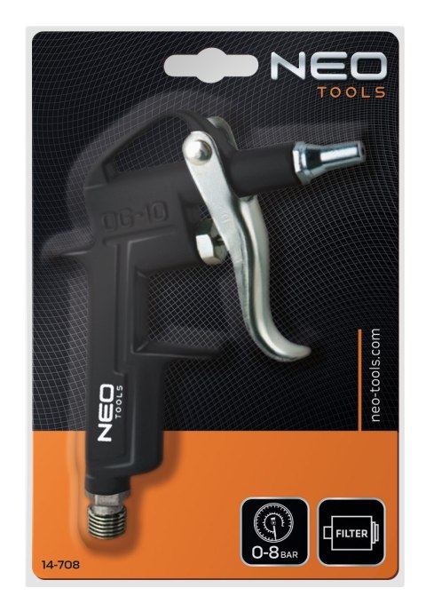 Pistolet do przedmuchiwania krótki