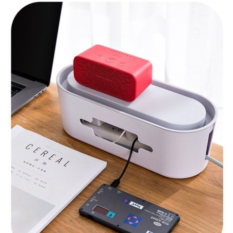 AG381F Organizer na kable listwy biały