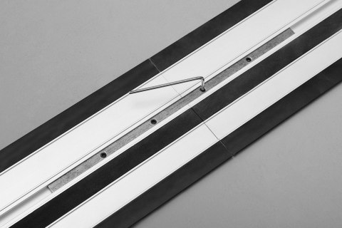 Szyny prowadzące 2 x 700 mm, łącznik, 2 zaciski