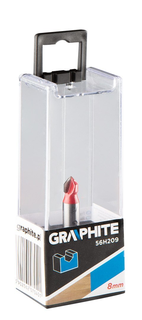 Frez do rowków typu V, HM, 8 x 8 mm, trzpień 8 mm