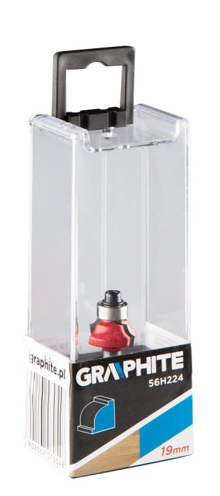 Frez kształtowy z łożyskiem, zaokrąglający, HM, 19 x 6.5 mm, trzpień 6 mm