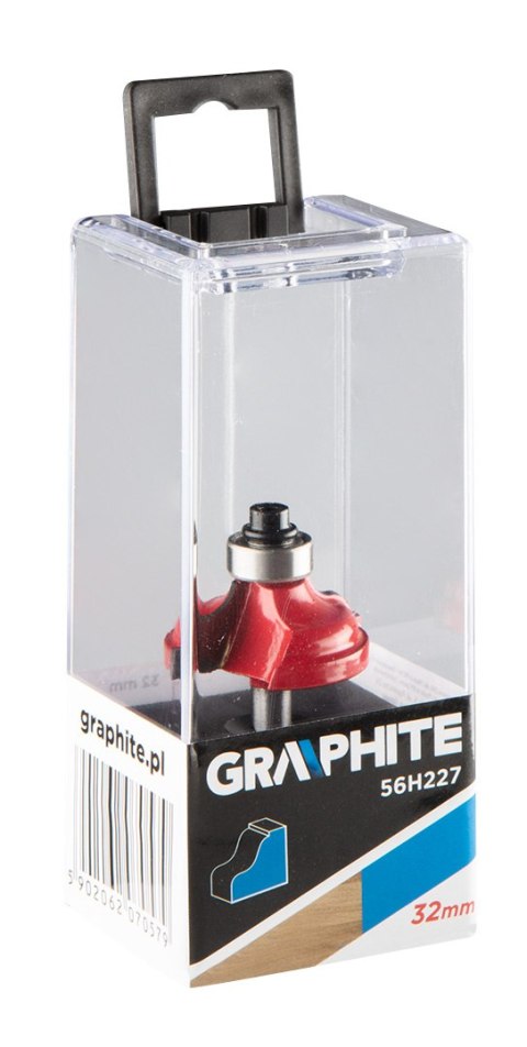 Frez kształtowy z łożyskiem, zaokrąglający, HM, 32 x 12.9 mm, trzpień 6 mm