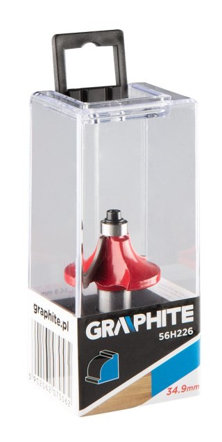 Frez kształtowy z łożyskiem, zaokrąglający, HM, 34.9 x 15.4 mm, trzpień 12 mm