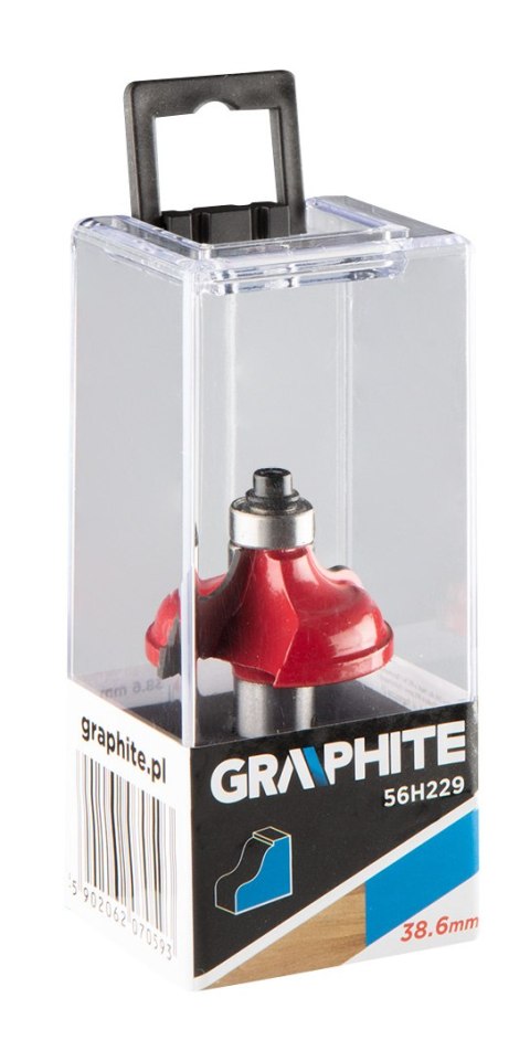 Frez kształtowy z łożyskiem, zaokrąglający, HM, 38.6 x 15.9 mm, trzpień 12 mm