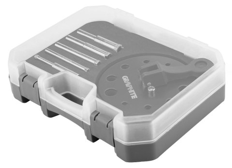 Wiertła diamentowe 5 - 12 mm z prowadnicą, zestaw 6 szt.