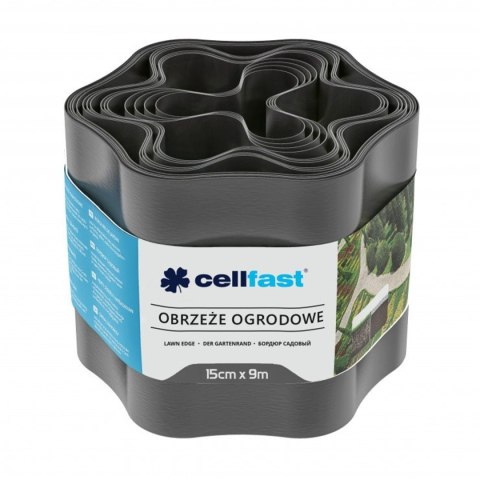 Obrzeże ogrodowe 15cm x 9m Cellfast grafitowe