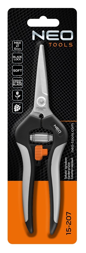 Sekator do młodych pędów 185 mm, zakres do 6 mm