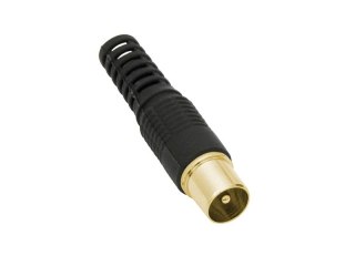 1056# Wtyk antenowy prosty czarny złoty długi