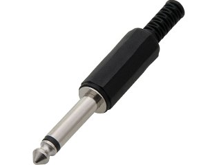 1180# Wtyk jack 6,3 mono plastikowy