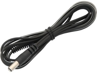 1234# Wtyk dc 2,5/5,5/14 z przewodem 2x0.22 prosty