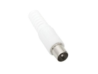 1537# Wtyk antenowy prosty biały długi
