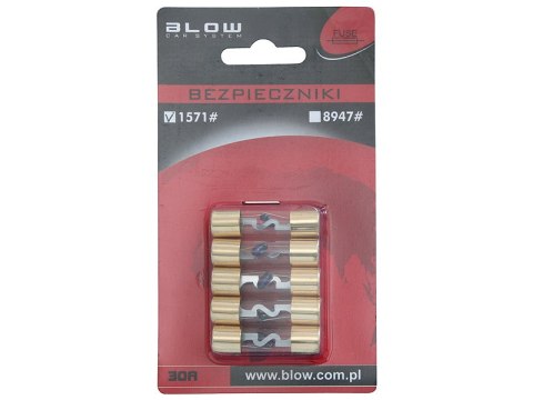 1571# Samochodowy bezpiecznik szklany 30a blister 5szt