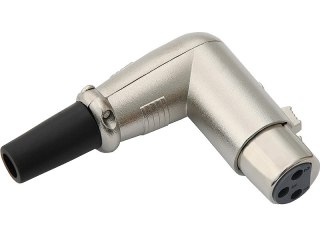 2213# Gniazdo mikrofonowe xlr 3p na kabel kątowe`